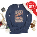 Hope Is Born Long Sleeve - Heather Navy - 17 product image 1