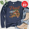 Fruit Of The Spirit Long Sleeve - Heather Navy - 17 product image 1