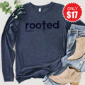Rooted In Christ Long Sleeve - Heather Navy - 17 product image 1