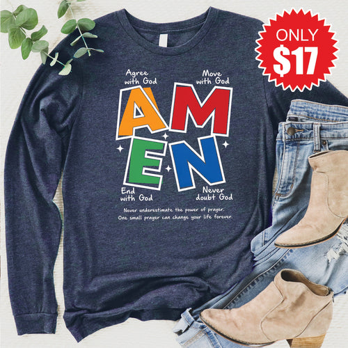 Amen Long Sleeve - Heather Navy - 17 product image 1