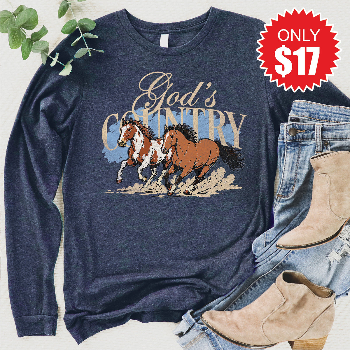 God's Country Long Sleeve - Heather Navy - 17 product image 1