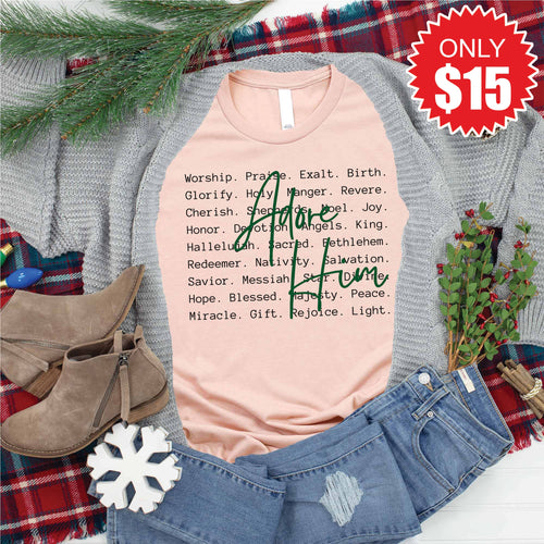 Adore Him Tee - Heather Peach - 15 product image 1