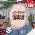 Dachshund Through The Snow Tee - Heather Peach - 15 product image 1