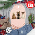 Leopard Christmas Trees Tee - Heather Peach - 15 product image 1