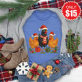 Christmas Chickens Tee - Heather Royal Blue - 15 product image 1