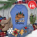 Howdy Christmas Tee - Heather Royal Blue - 15 product image 1