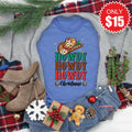 Howdy Christmas Tee - Heather Royal Blue - 15 product image 1