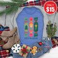 Joy to the World Candy Tee - Heather Royal Blue - 15 product image 1