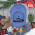 The King Is Born Tee - Heather Royal Blue - 15 product image 1