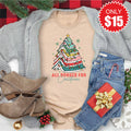 All Booked for Christmas Tee - Heather Sand Dune - 15 product image 1