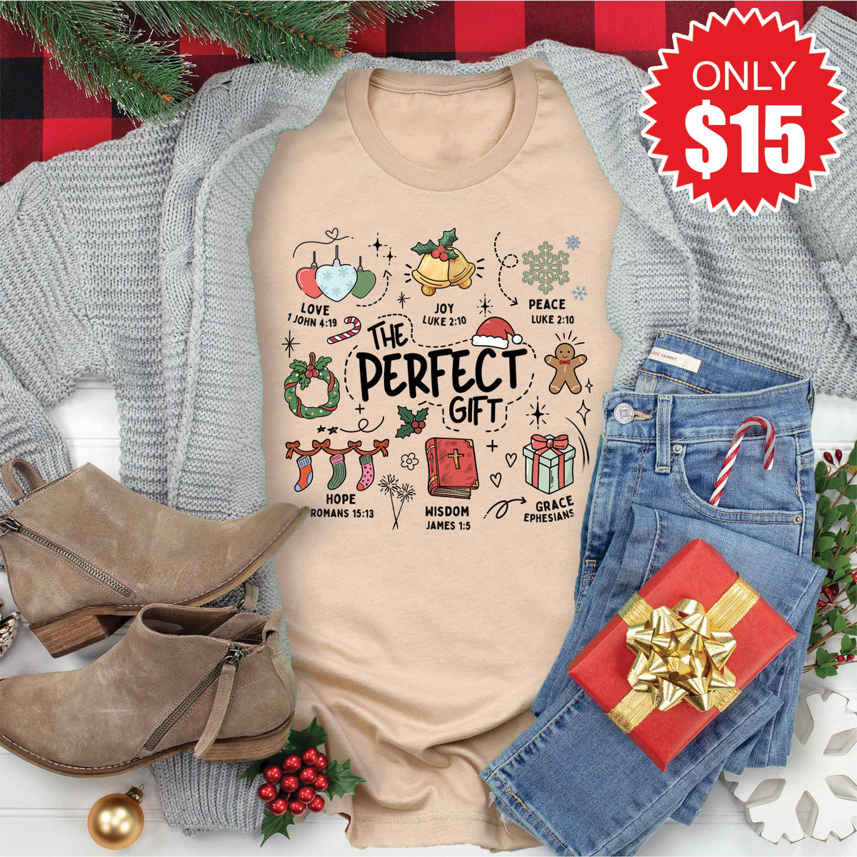 The Perfect Gift Tee - Heather Sand Dune - 15 product image 1