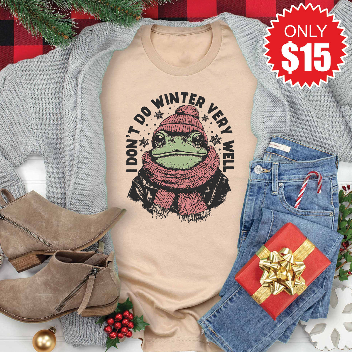 I Don't Do Winter Tee - Heather Sand Dune - 15 product image 1