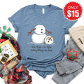 Its Fine Snowman Tee - Heather Slate - 15 product image 1
