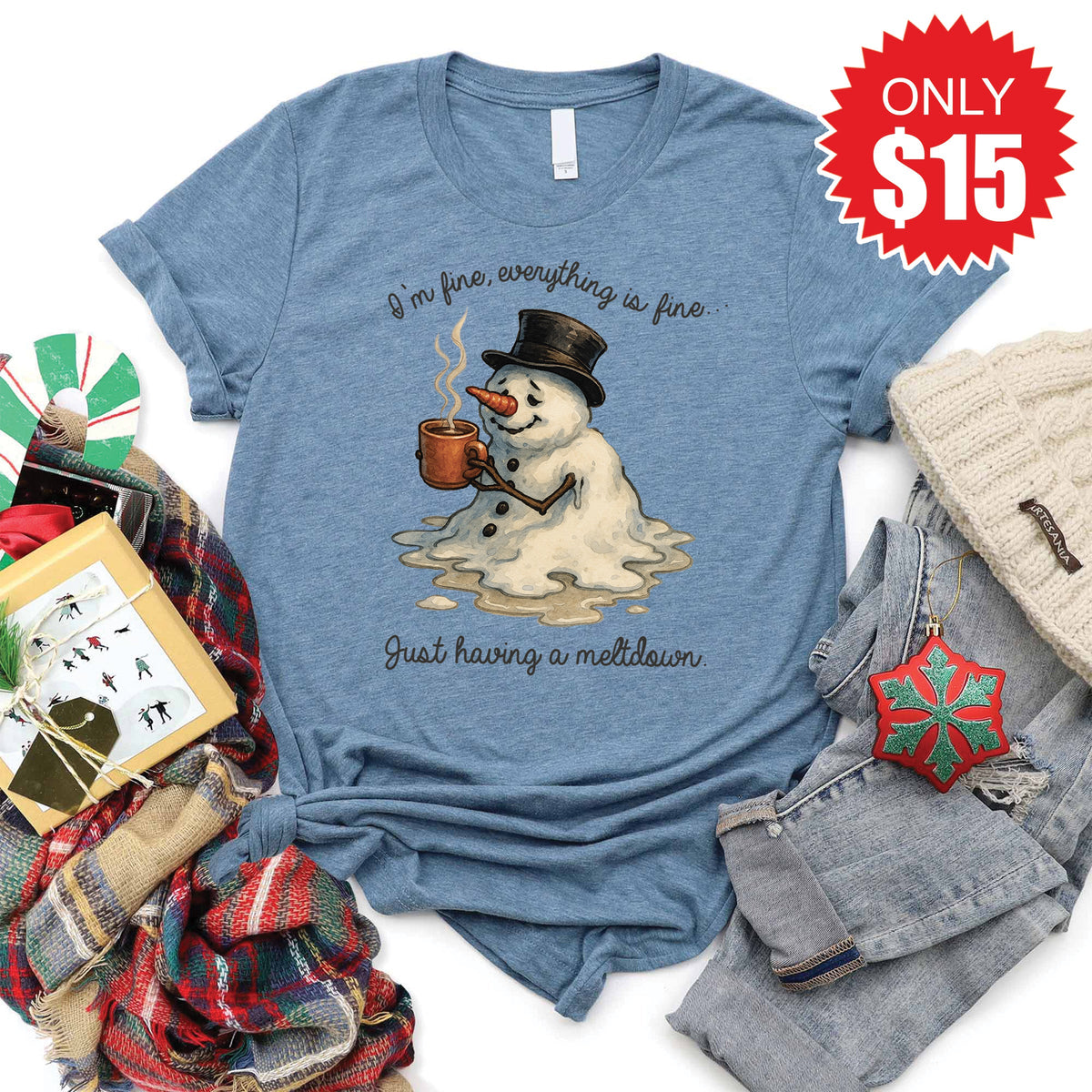 Having a Meltdown Tee - Heather Slate - 15 product image 1