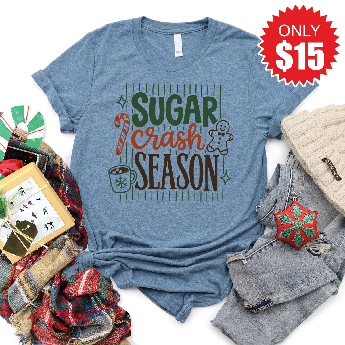 Sugar Crash Tee - Heather Slate - 15 product image 1