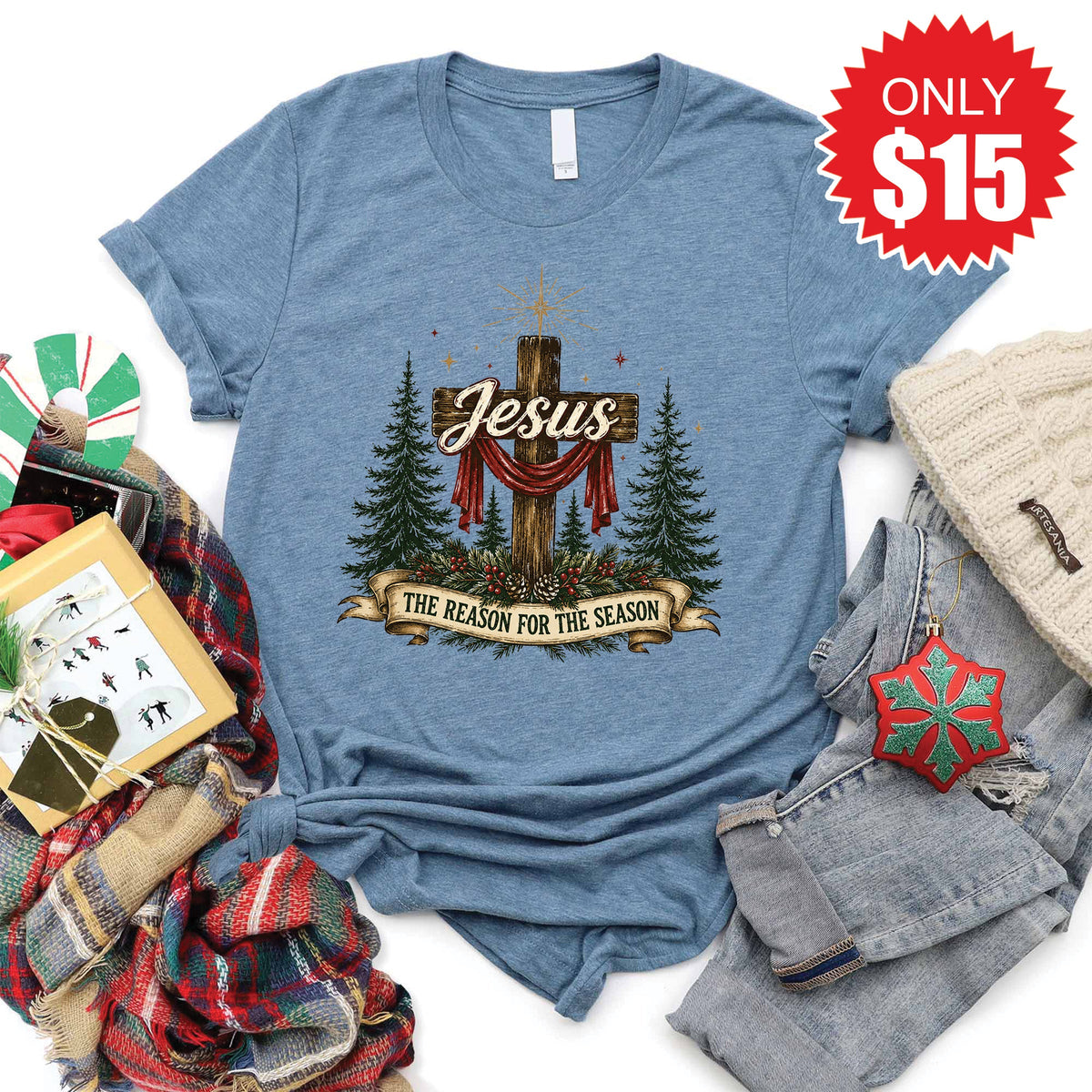 Reason For The Season Tee - Heather Slate - 15 product image 1