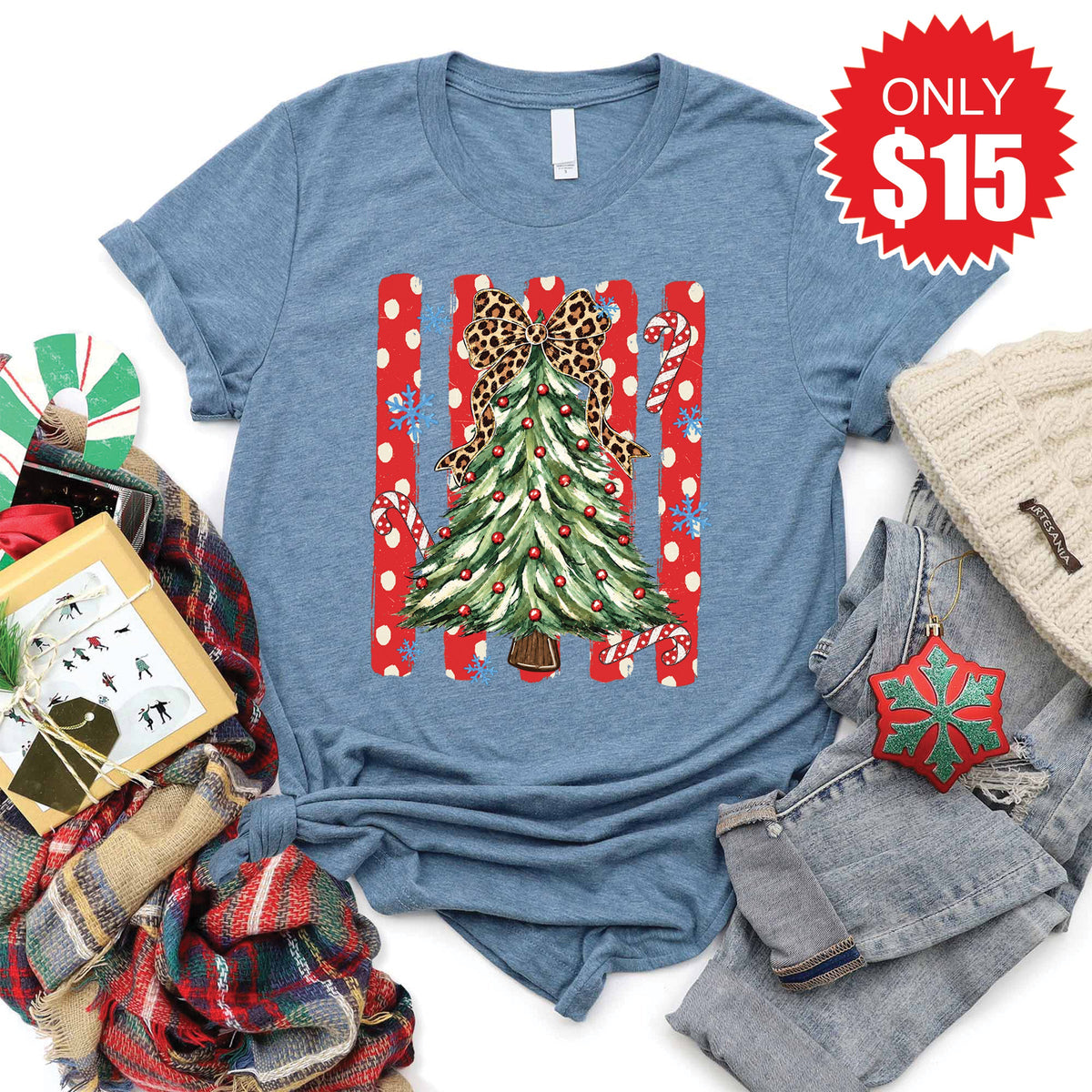 Christmas Tree Tee - Heather Slate - 15 product image 1
