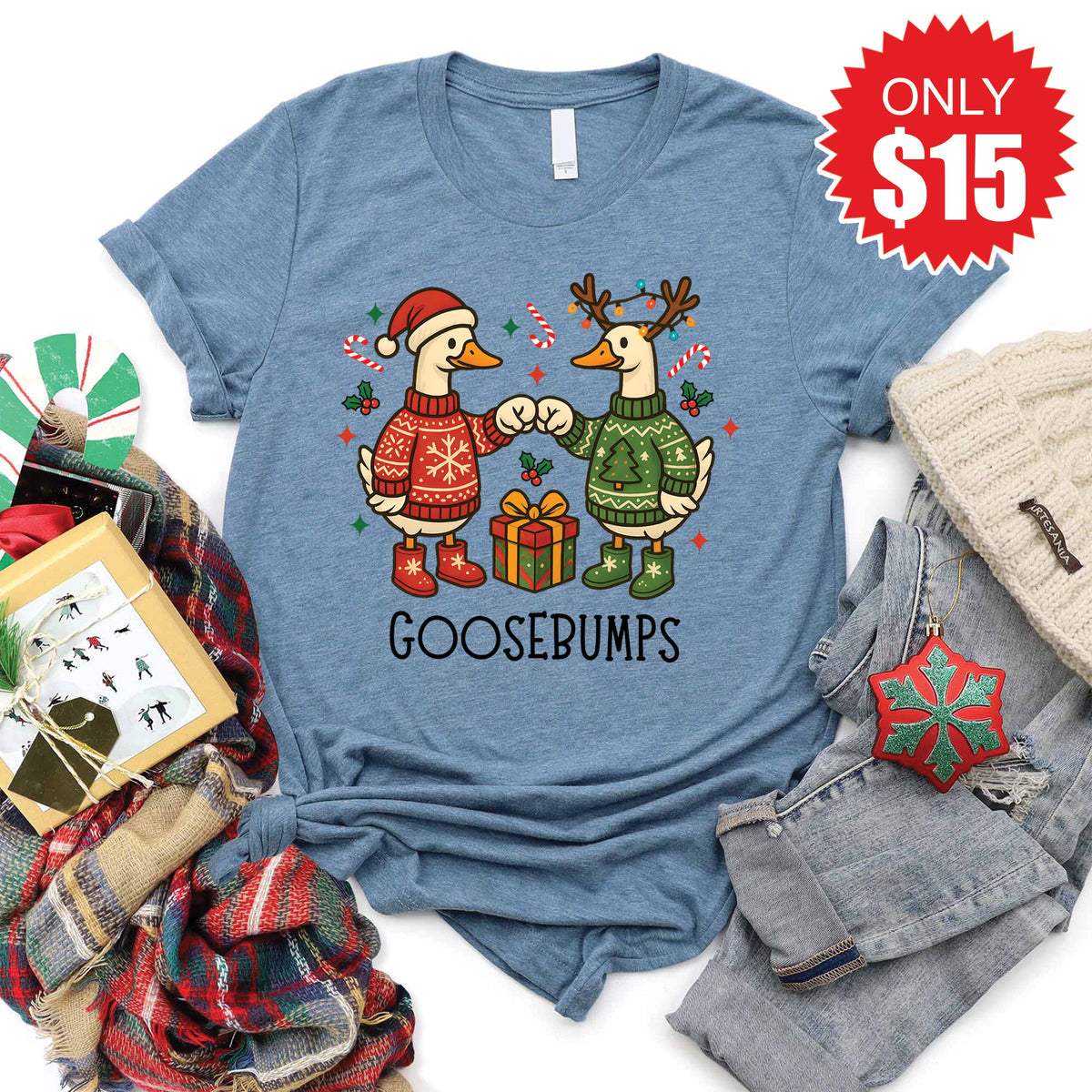 Goosebumps Tee - Heather Slate - 15 product image 1