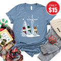 Faith Hope Love Snowmen Tee - Heather Slate - 15 product image 1