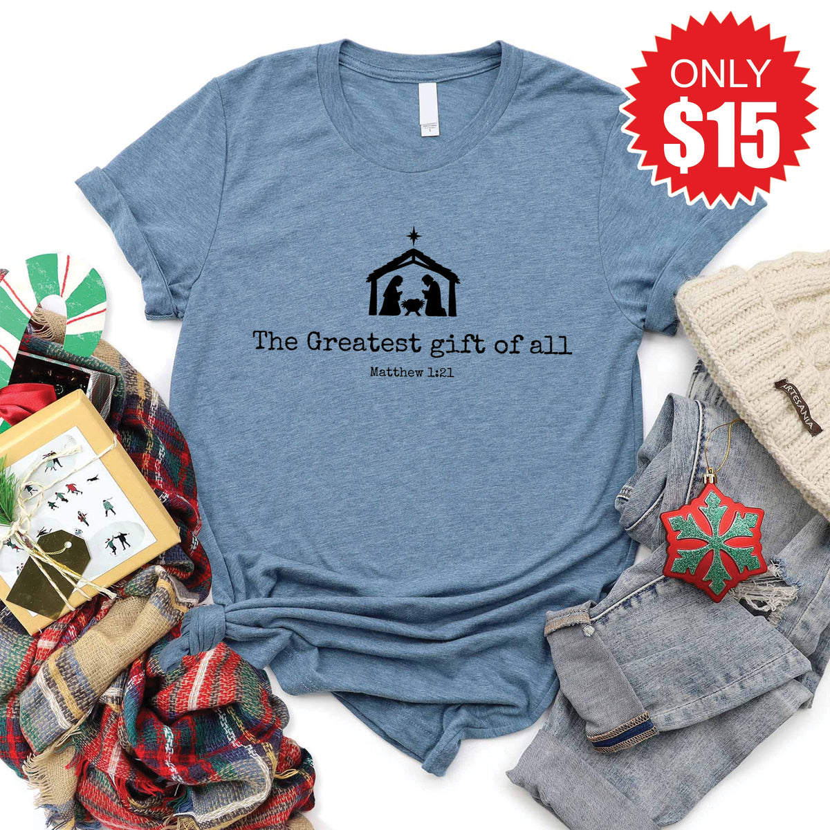 Greatest Gift Tee - Heather Slate - 15 product image 1
