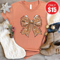 Gingerbread Bow Tee - Heather Terracotta - 15 product image 1