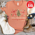 I Will Praise Him Tee - Heather Terracotta - 15 product image 1