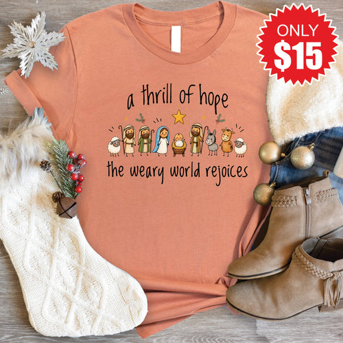 A Thrill Of Hope Tee - Heather Terracotta - 15 product image 1