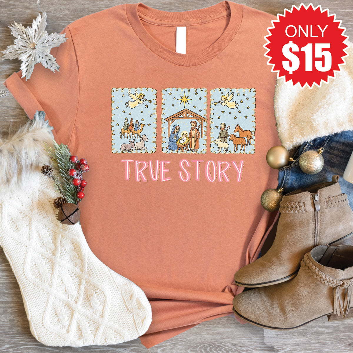 True Story Tee - Heather Terracotta - 15 product image 1
