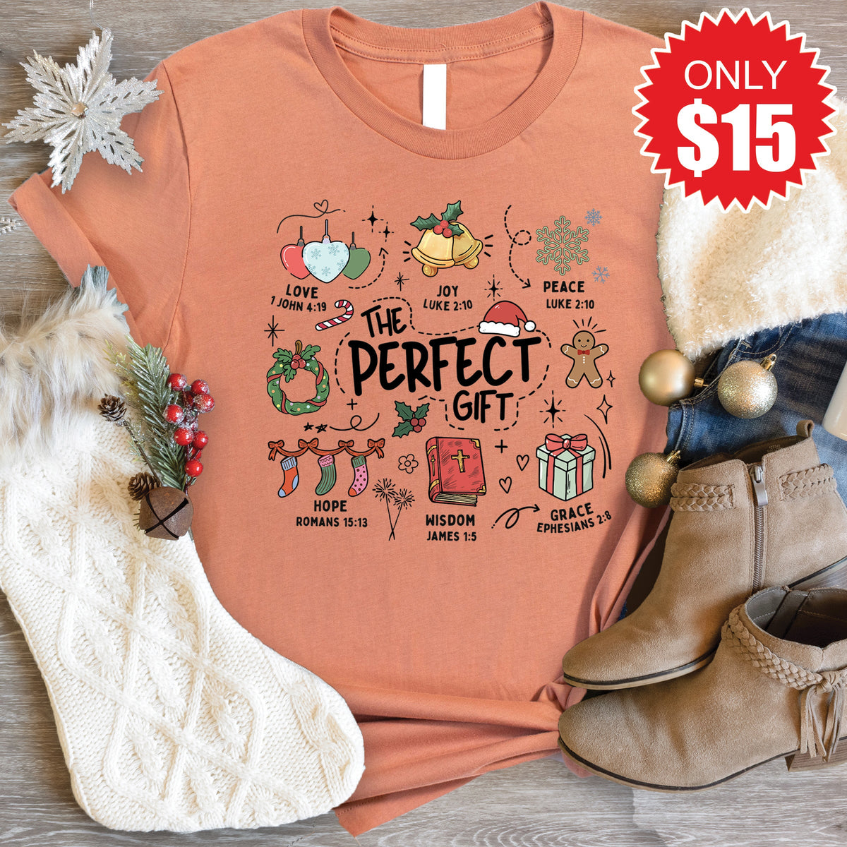 The Perfect Gift Tee - Heather Terracotta - 15 product image 1