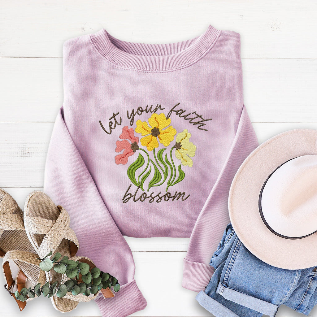Embroidered Let Your Faith Blossom Sweatshirt product image 2