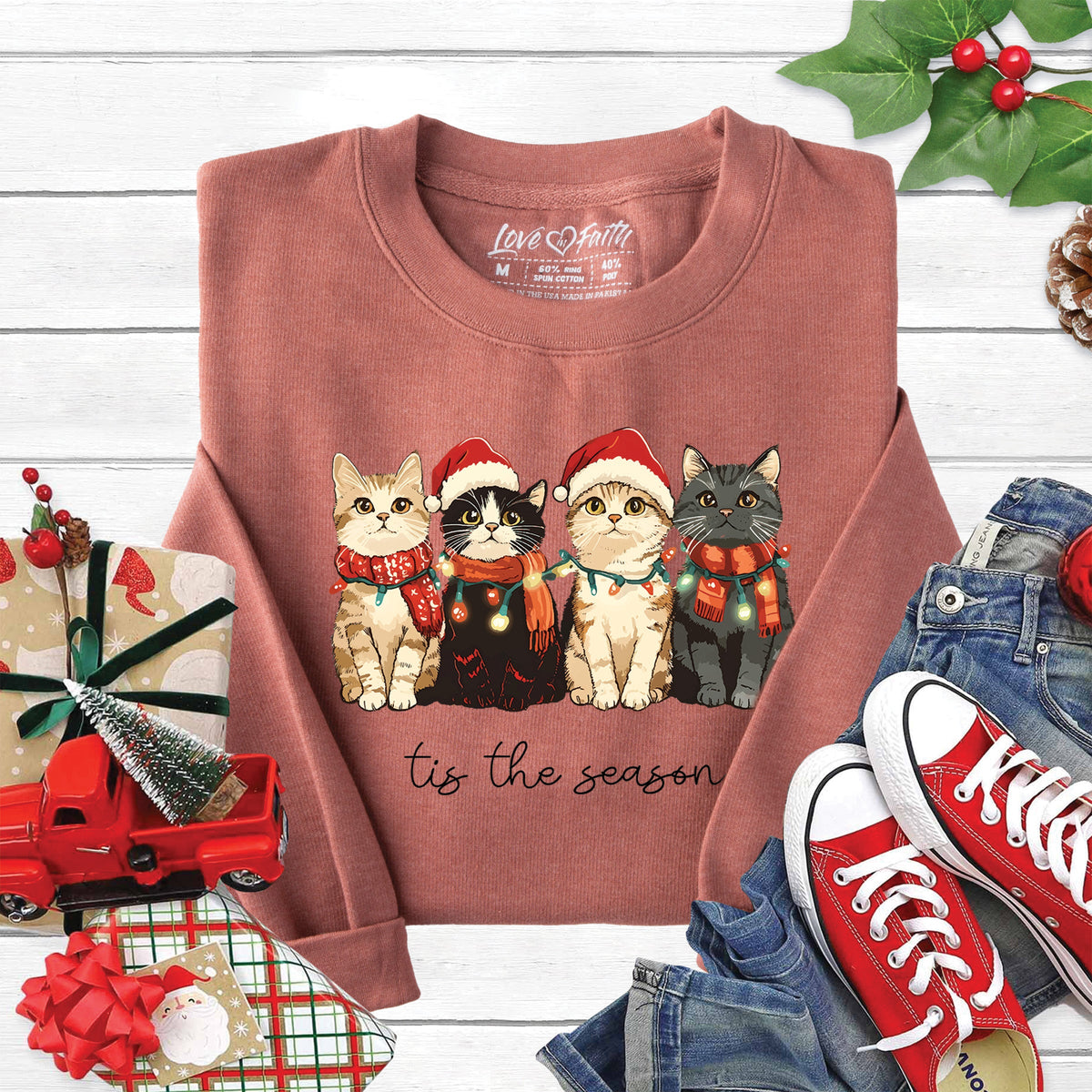 Christmas Cats Sweatshirt product image 1