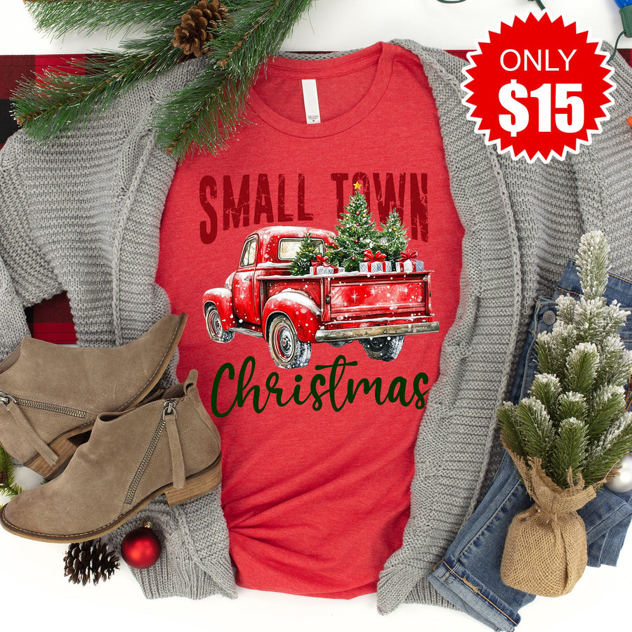 Small Town Christmas Tee - Heather Red - 15 product image 1