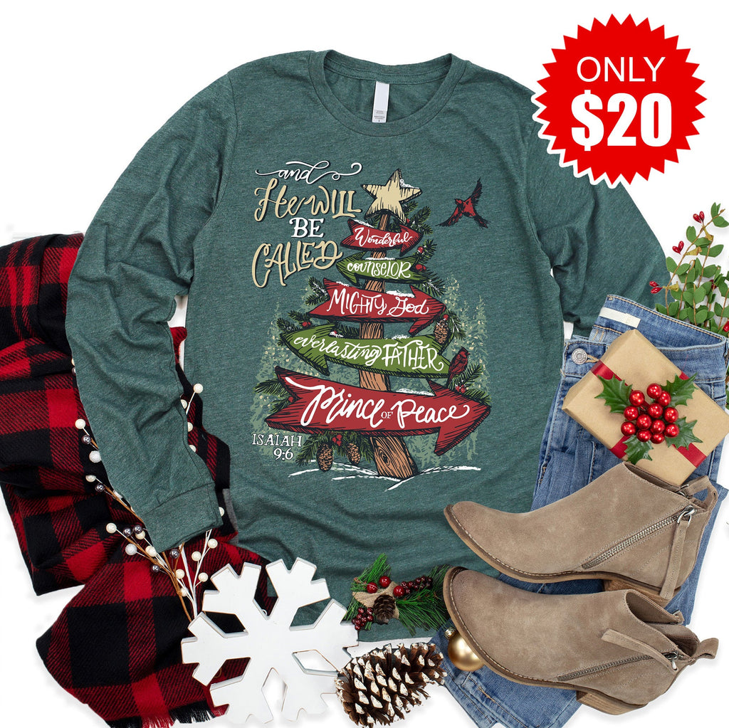Isaiah 9:6 Sweatshirt - Heather Forest - 18 product image 1