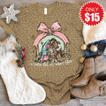 O Come Let Us Adore Him Tee - Brown Leopard - 15 product image 1
