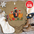Christmas Chickens Tee - Brown Leopard - 15 product image 1