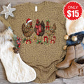 Christmas Chickens Tee - Brown Leopard - 15 product image 1