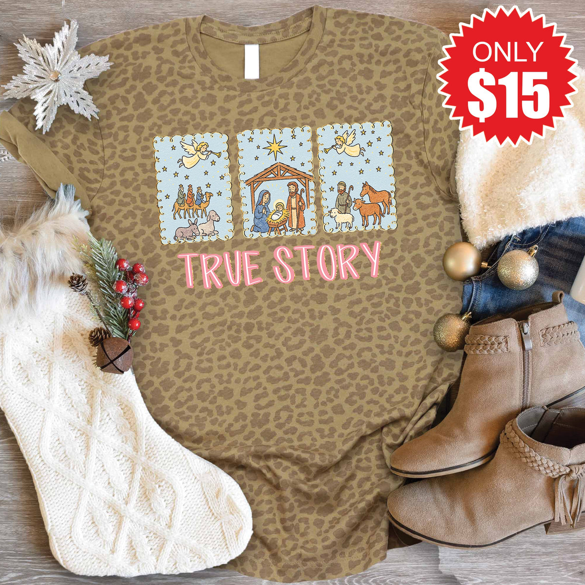 True Story Tee - Brown Leopard - 15 product image 1