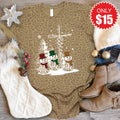 Faith Hope Love Snowmen Tee - Brown Leopard - 15 product image 1