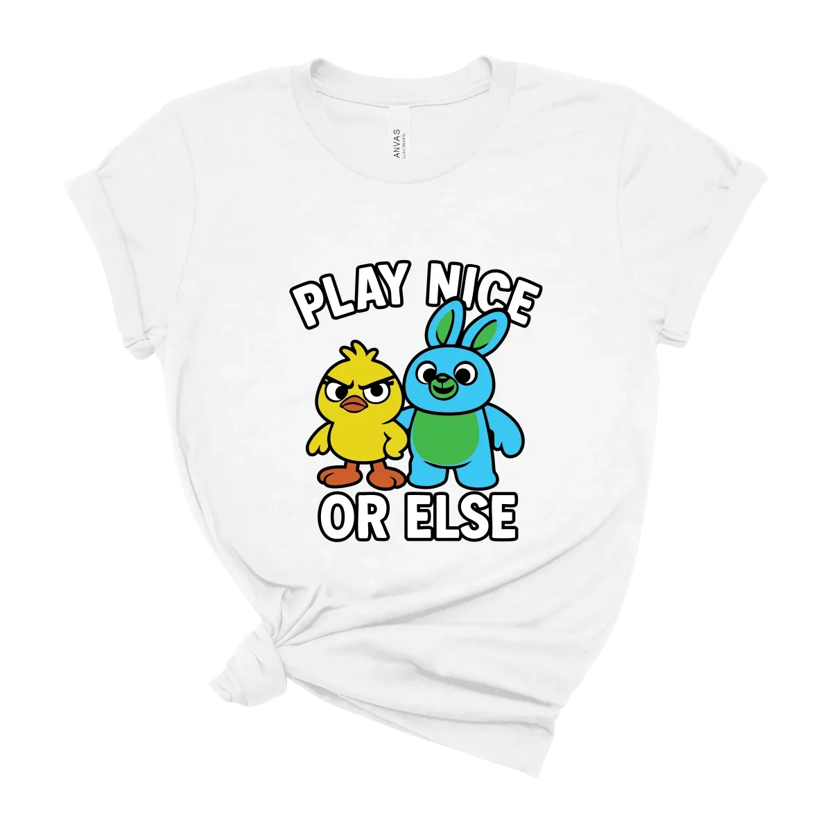 Toy Story – Ducky & Bunny "Play Nice or Else" t-shirt product image 1