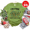 I'm Fine Tee - Heather Green - 15 product image 1
