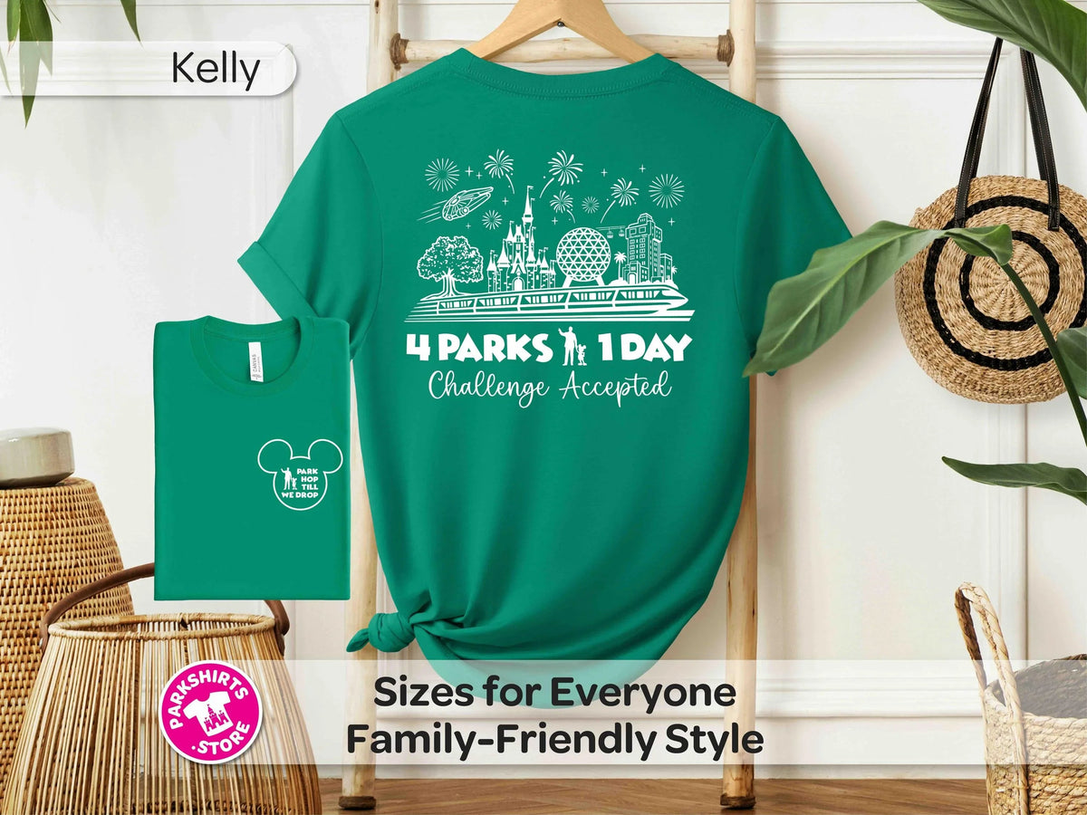 Park Hop Till We Drop Shirt | 4 Parks 1 Day Disney Tee product image 5