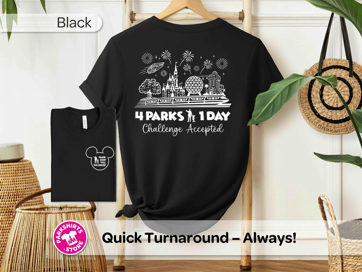 Park Hop Till We Drop Shirt | 4 Parks 1 Day Disney Tee product image 4