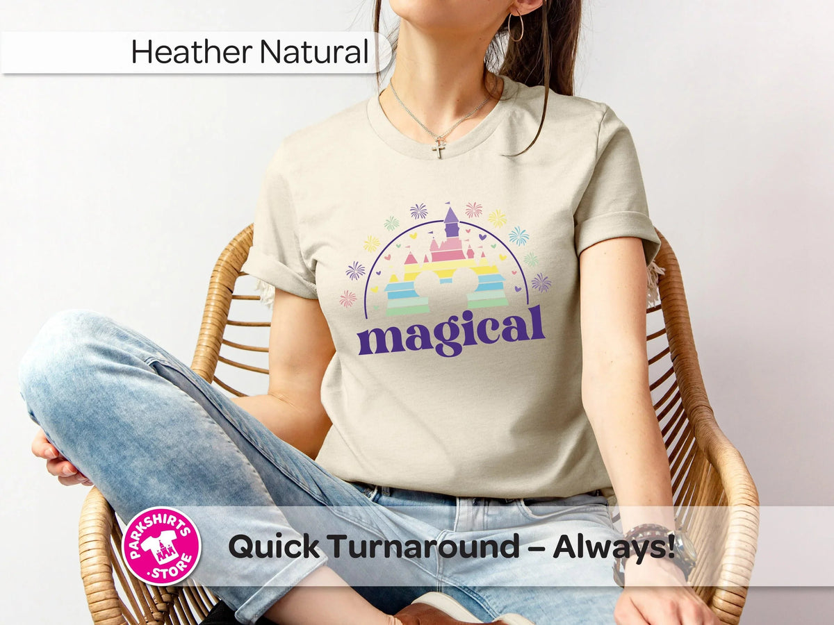 Disney Castle Shirt | Magical Purple Graphic Tee | World product image 5