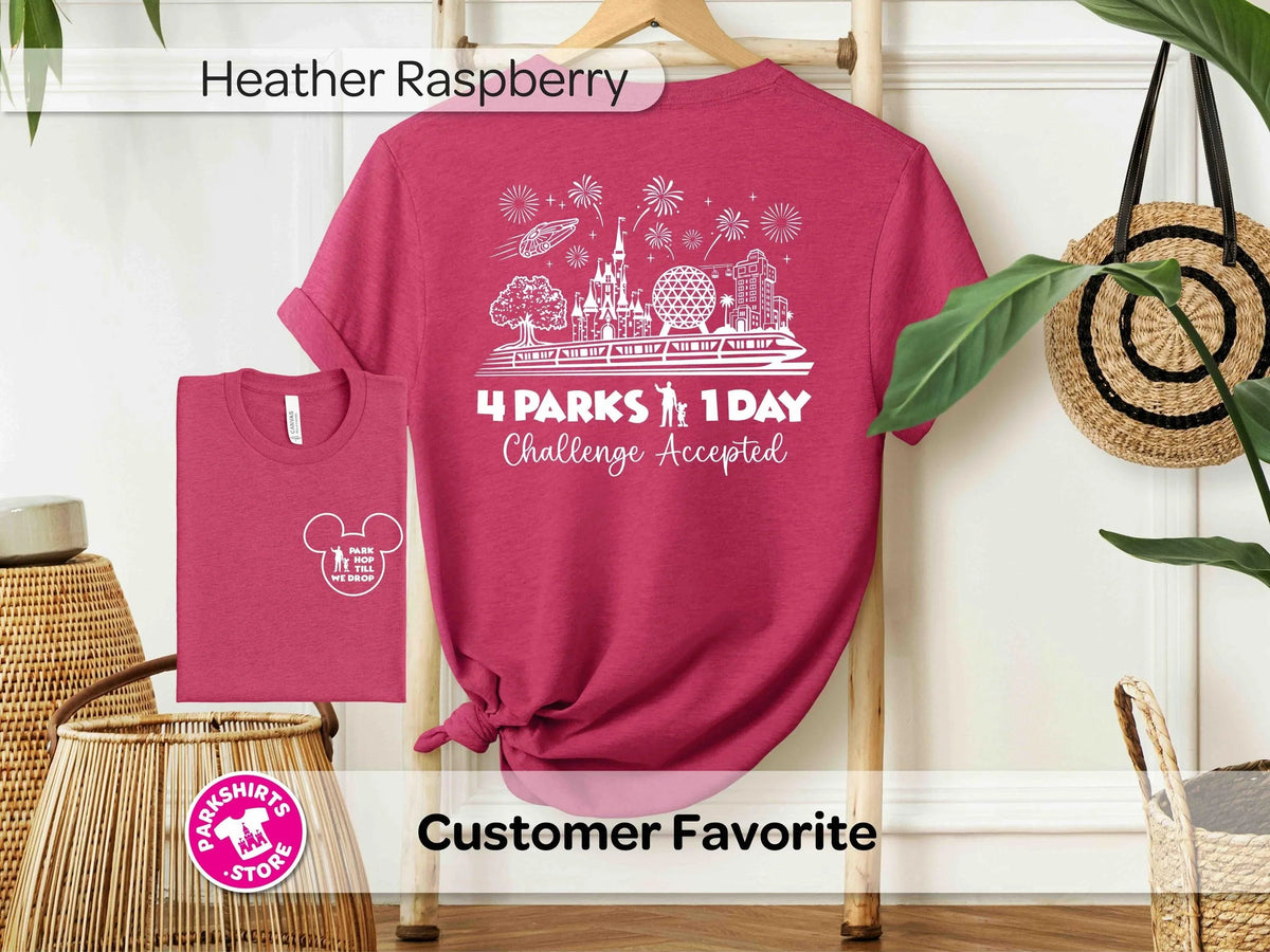 Park Hop Till We Drop Shirt | 4 Parks 1 Day Disney Tee product image 1