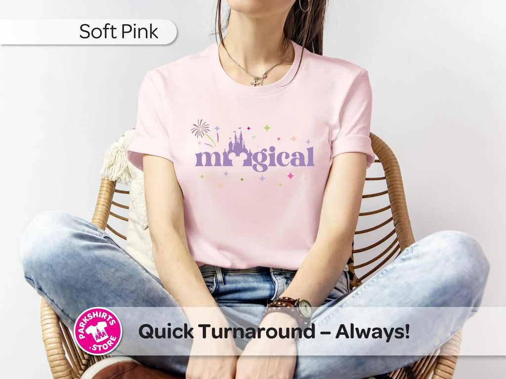 Magical Disney Shirt | Magic Kingdom Castle Tee | Pastel product image 1