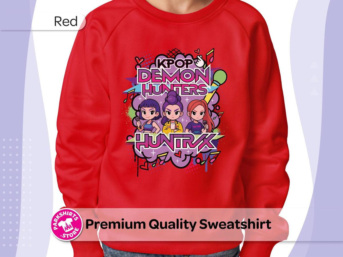 Anime K-Pop Kids Sweatshirt | Girl Trio Crewneck | Inspired product image 4