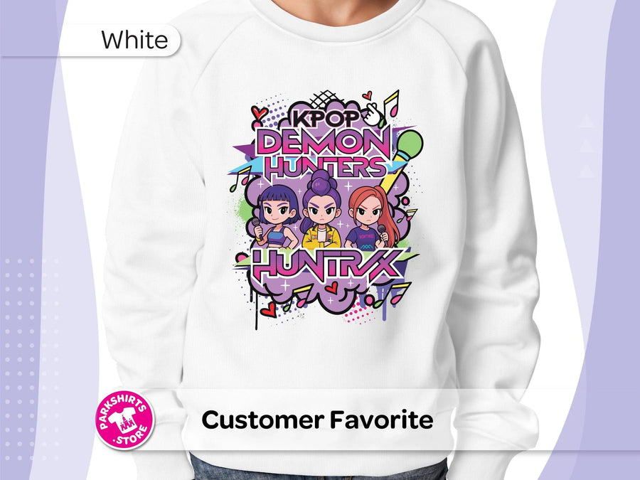 Anime K-Pop Kids Sweatshirt | Girl Trio Crewneck | Inspired product image 1