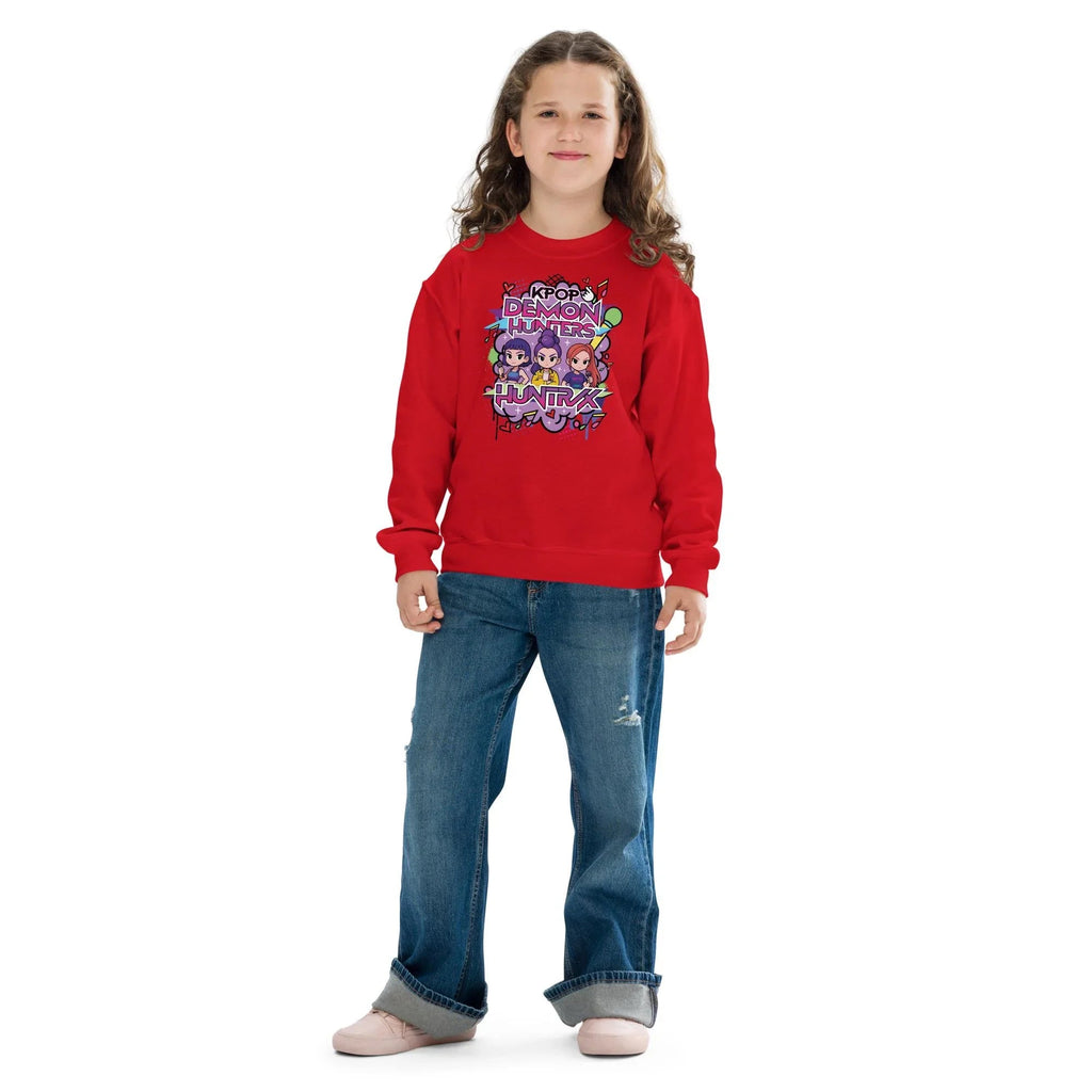 Anime K-Pop Kids Sweatshirt | Girl Trio Crewneck | Inspired product image 8