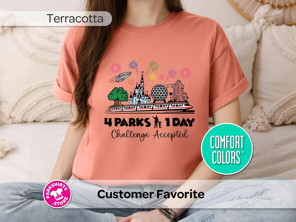 4 Parks 1 Day Shirt | Challenge Accepted Disney Tee | Walt product image 8