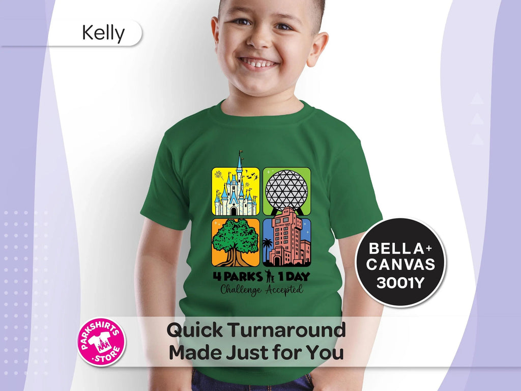 4 Parks 1 Day Kids Shirt | Disney World Youth Tee | Park product image 9